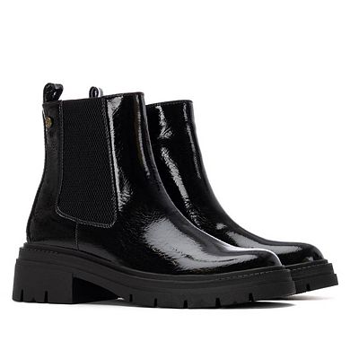 Women's Patent Leather Chelsea Booties By XTI 144297