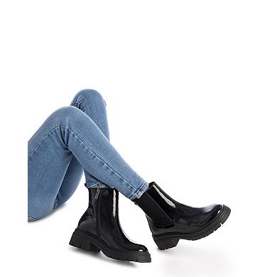 Women's Patent Leather Chelsea Booties By XTI 144297