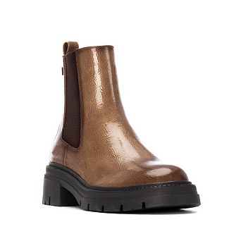 Women's Patent Leather Chelsea Booties By XTI 144297