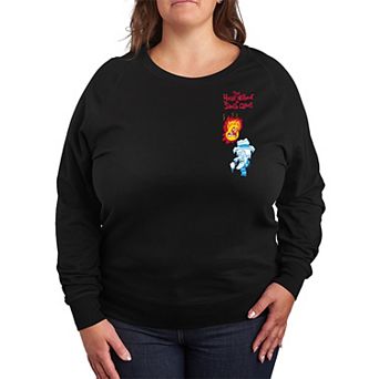 Plus Size The Year Without A Santa Claus Heat Miser & Snow Miser French Terry Long Sleeve Graphic Tee