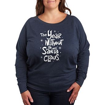 Plus Size Disney's The Year Without A Santa Claus Logo French Terry Long Sleeve Graphic Tee