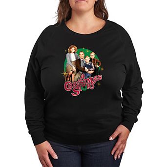 Plus Size A Christmas Story The Parker Family French Terry Long Sleeve Graphic Tee