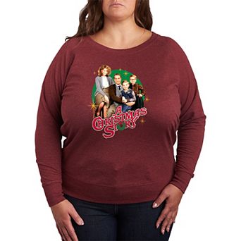 Plus Size A Christmas Story The Parker Family French Terry Long Sleeve Graphic Tee