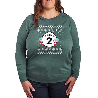 Plus Size The Cat In The Hat Thing Two French Terry Long Sleeve Graphic Tee