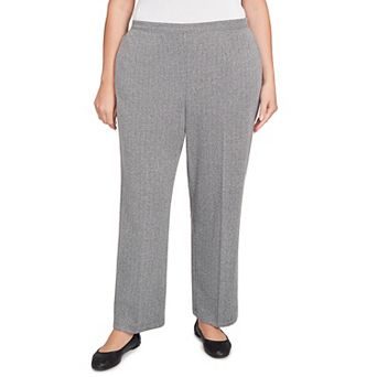 Plus Size Alfred Dunner Herringbone Knit Short Length Pants