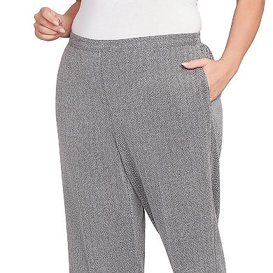 Plus Size Alfred Dunner Herringbone Knit Short Length Pants