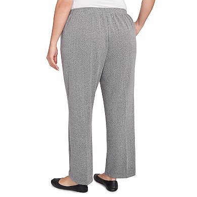Plus Size Alfred Dunner Herringbone Knit Medium Length Pants