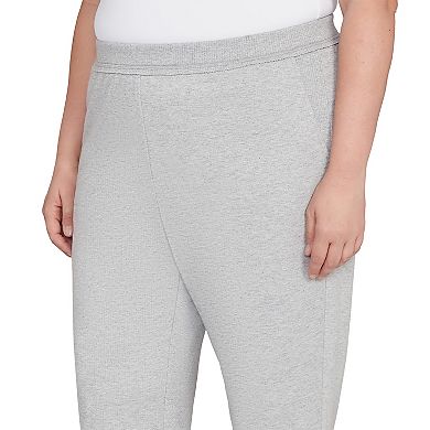 Plus Size Alfred Dunner Cozy Medium Length Slant Pocket Pants