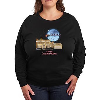 Plus Size National Lampoon's Christmas Vacation Griswold's House French Terry Long Sleeve Graphic Tee