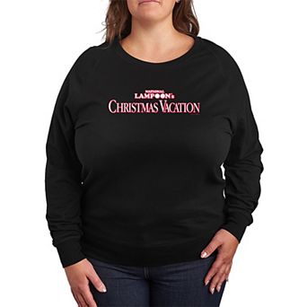 Plus Size National Lampoon's Christmas Vacation Logo French Terry Long Sleeve Graphic Tee
