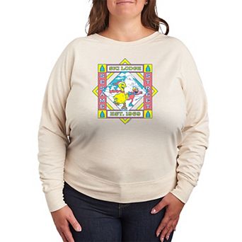 Plus Size Sesame Street Ski Lodge Est. 1969 French Terry Long Sleeve Graphic Tee