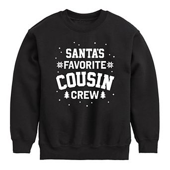 Boys 8-20 Santa's Favorite Cousin Crew Fleece Sweatshirt