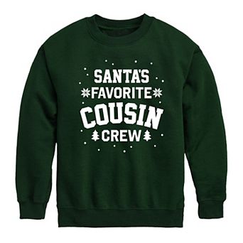 Boys 8-20 Santa's Favorite Cousin Crew Fleece Sweatshirt