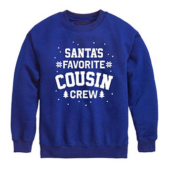 Boys 8-20 Santa's Favorite Cousin Crew Fleece Sweatshirt