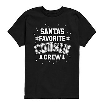 Boys 8-20 Boy's Santa's Favorite Cousin Graphic Tee