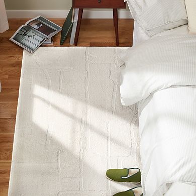 Town & Country Rae Abstract Machine Washable Rug with Non-Slip Backing