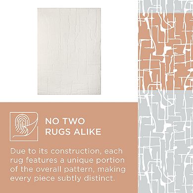 Town & Country Rae Abstract Machine Washable Rug with Non-Slip Backing