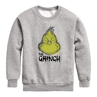 Boys 8-20 Dr. Seuss The Grinch Portrait Crew Fleece Sweatshirt