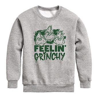 Boys 8-20 Dr. Seuss The Grinch Feelin' Grinchy Crew Fleece Sweatshirt