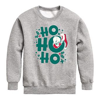 Boys 8-20 Looney Tunes Porky Ho Ho Ho Crew Fleece Sweatshirt