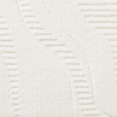 Town & Country Lane Painterly Wave Machine Washable Rug with Non-Slip Backing