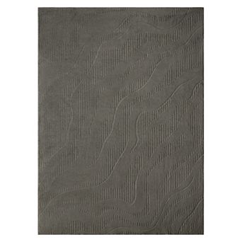 Town & Country Lane Painterly Wave Machine Washable Rug with Non-Slip Backing