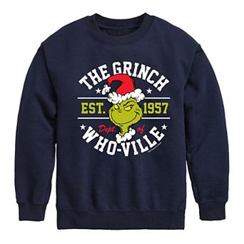 Boys 8-20 Dr. Seuss The Grinch Dept. of Who-Ville Crew Fleece Sweatshirt