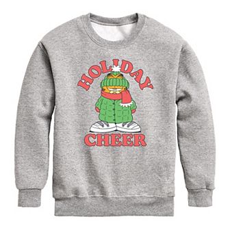 Boys 8-20 Garfield Holiday Cheer Crew Fleece Sweatshirt