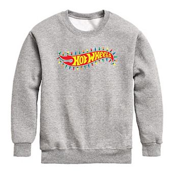Boys 8-20 Hot Wheels Logo Christmas Lights Crew Fleece Sweatshirt