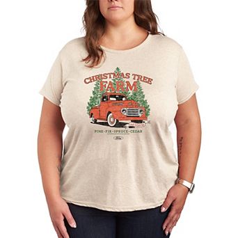 Plus Size Ford Christmas Tree Farm 1949 F3 Short Sleeve Graphic Tee
