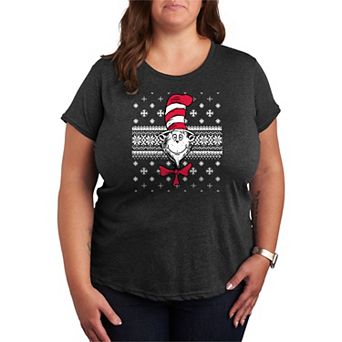 Plus Size The Cat In The Hat Short Sleeve Graphic Tee