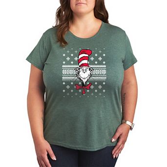 Plus Size The Cat In The Hat Short Sleeve Graphic Tee