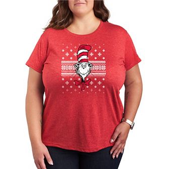 Plus Size The Cat In The Hat Short Sleeve Graphic Tee