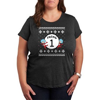 Plus Size The Cat In The Hat Thing One Short Sleeve Graphic Tee