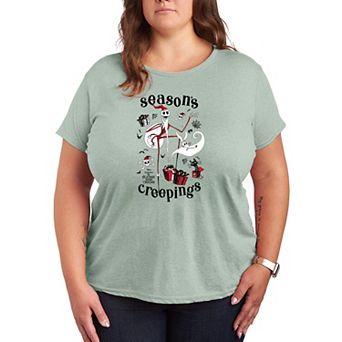 Plus Size Disney's The Nightmare Before Christmas Season's Creepings Short Sleeve Graphic Tee