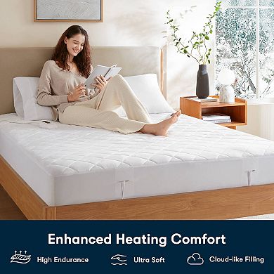 Serta® Microfiber Zoned Control Heated Mattress Pad with 10 Heating Levels