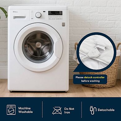 Serta® Microfiber Zoned Control Heated Mattress Pad with 10 Heating Levels