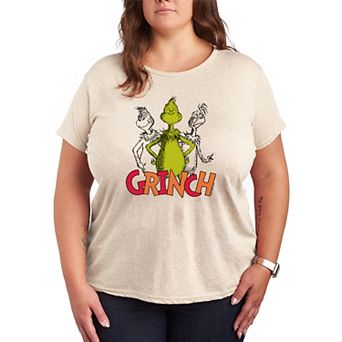 Plus Size Dr. Seuss The Grinch Short Sleeve Graphic Tee