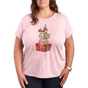 Plus Size Dr. Seuss The Grinch Max & Cindy Lou Who Short Sleeve Graphic Tee