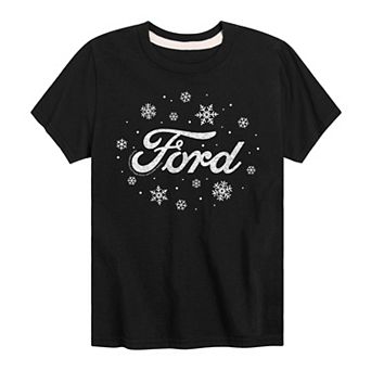 Boys 8-20 Ford Logo Snowflakes Graphic Tee