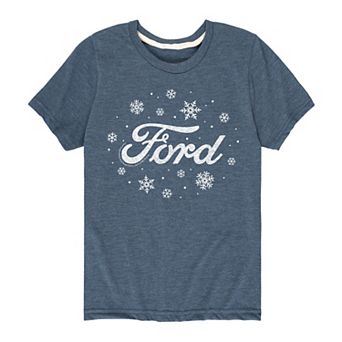 Boys 8-20 Ford Logo Snowflakes Graphic Tee