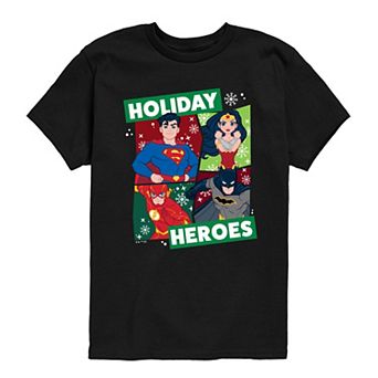 Boys 8-20 Justice League Holiday Heroes Graphic Tee