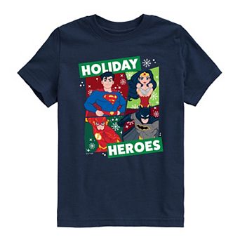 Boys 8-20 Justice League Holiday Heroes Graphic Tee