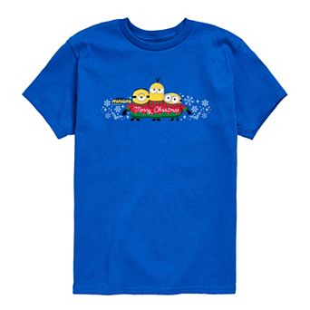 Boys 8-20 Minions Merry Christmas Graphic Tee