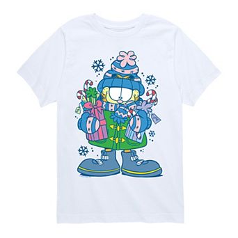 Boys 8-20 Garfield Holiday Shopping Graphic Tee