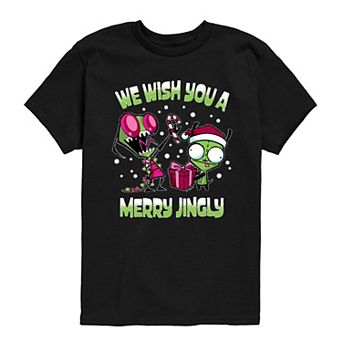 Boys 8-20 Invader Zim We Wish You A Merry Jingly Graphic Tee