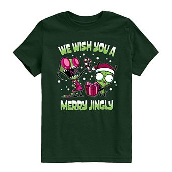 Boys 8-20 Invader Zim We Wish You A Merry Jingly Graphic Tee