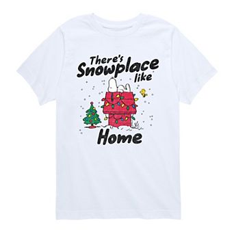 Boys 8-20 Peanuts Snoopy There's Snowplace Like Home Graphic Tee