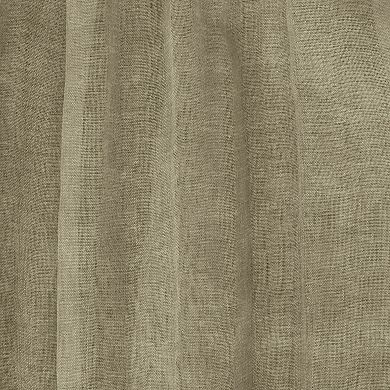 100% Polyester Paloma Sheer Broomstick Crushed Solid Dual Header Curtain Panel