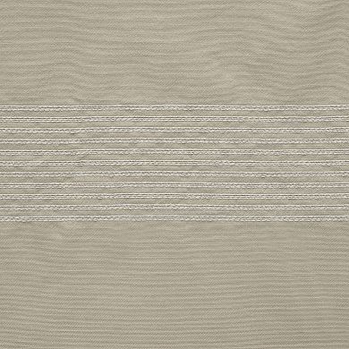 100% Polyester Phoebe Light Embroidered Stripe Filtering Grommet Curtain Panel